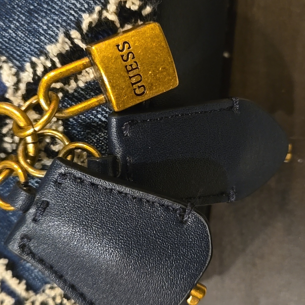 Guess Katey Denim Mini  Satchel NWOT - Picture 4 of 10